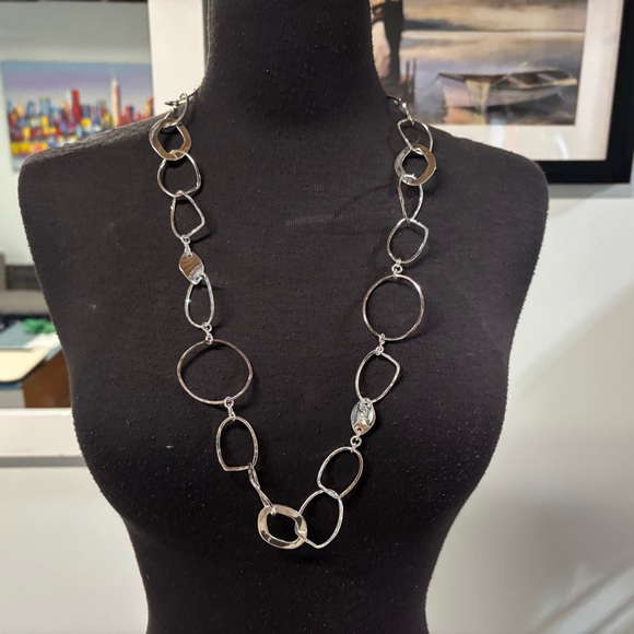 Nine West Jewelry - ❤️Nine West Silver Hammered Infinity Necklace
